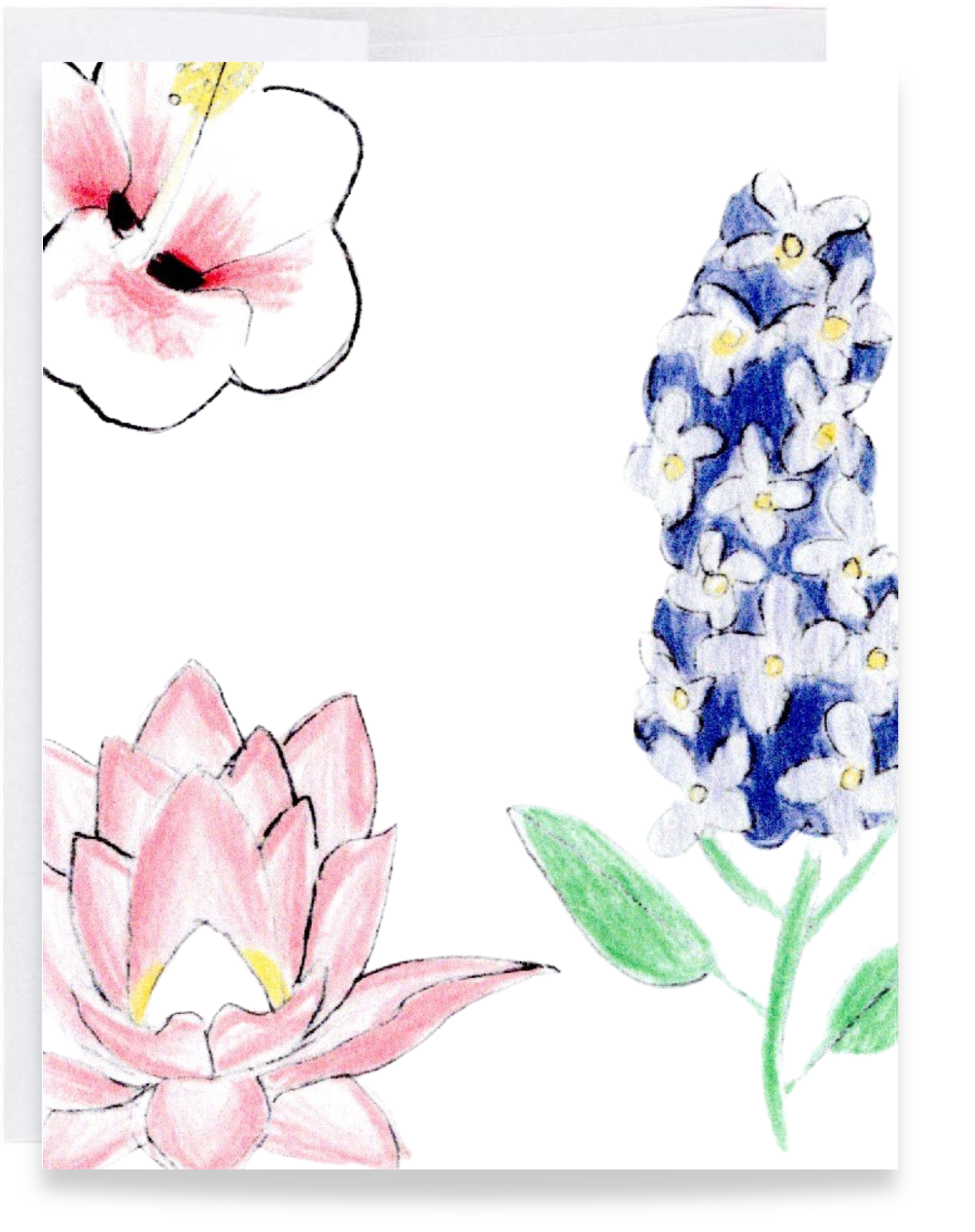 Blank Flowers Card