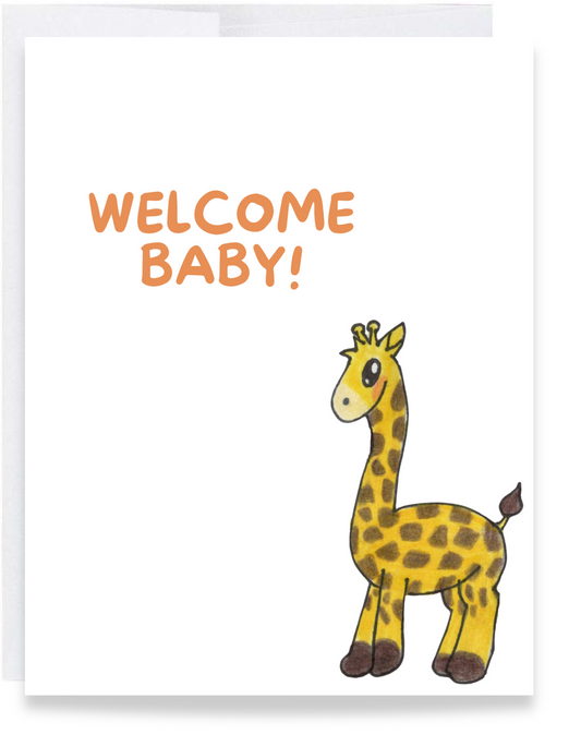 Giraffe Baby Shower Card