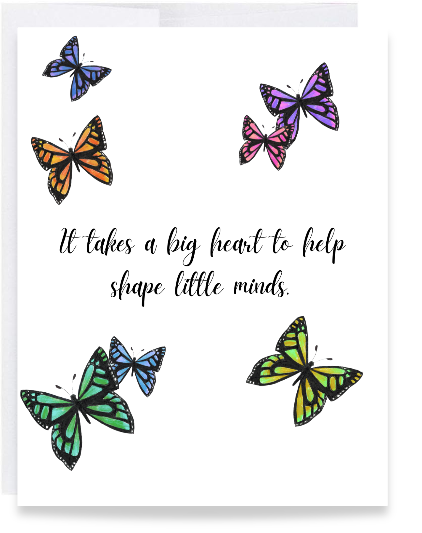 Butterfly Teacher Thank You Card