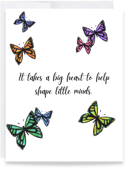 Butterfly Teacher Thank You Card