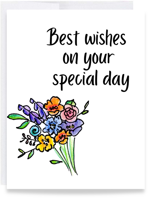 Wedding Flower Bouquet Card